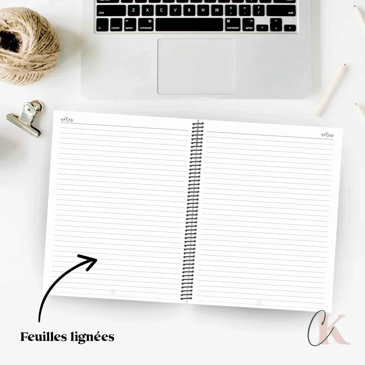 Cahier de notes | Carreaux vintage - Papeterie