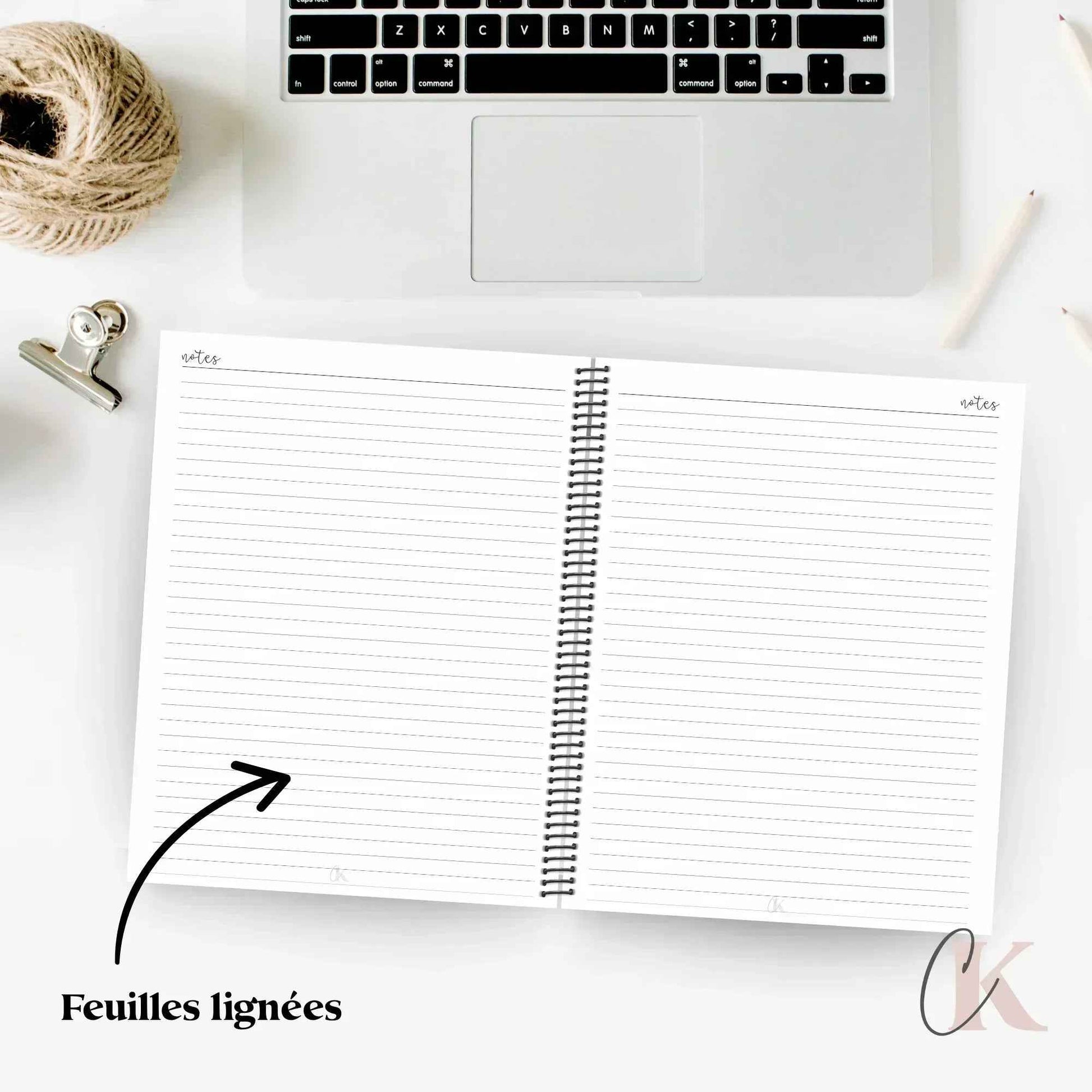 Cahier de notes | Carreaux vintage - Papeterie