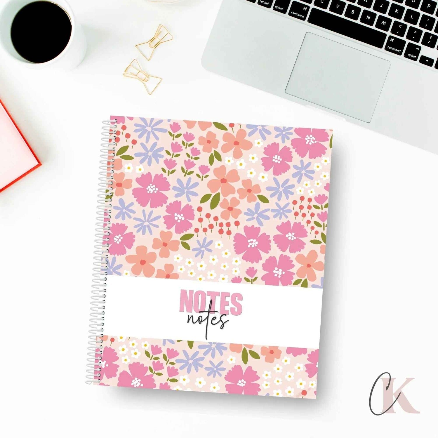 Cahier de notes | Fleurie pop - Papeterie