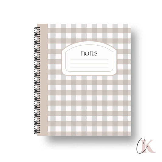 Cahier de notes | Rétro à carreaux - Papeterie