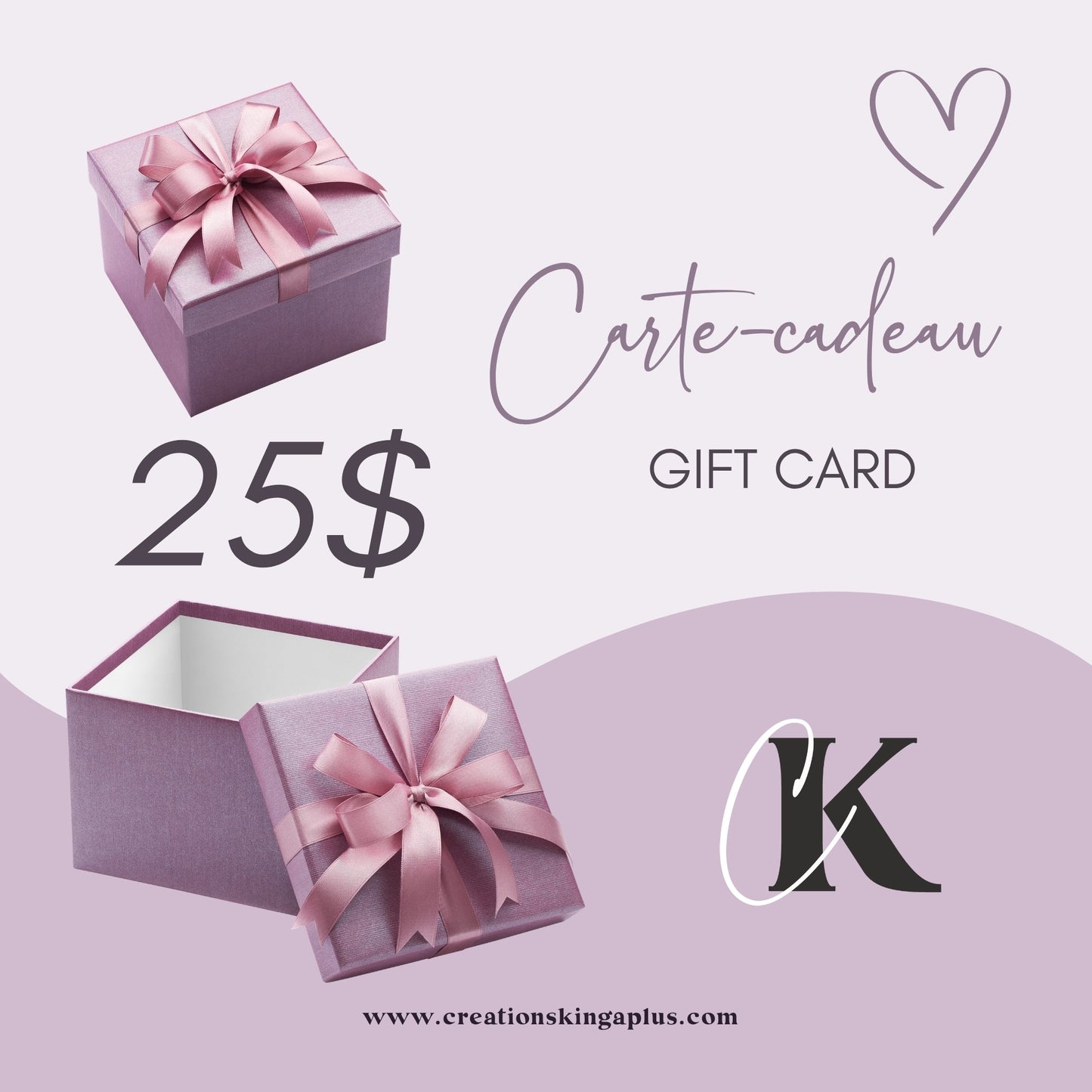 Carte-cadeau Créations KingA+ - Carte-cadeau