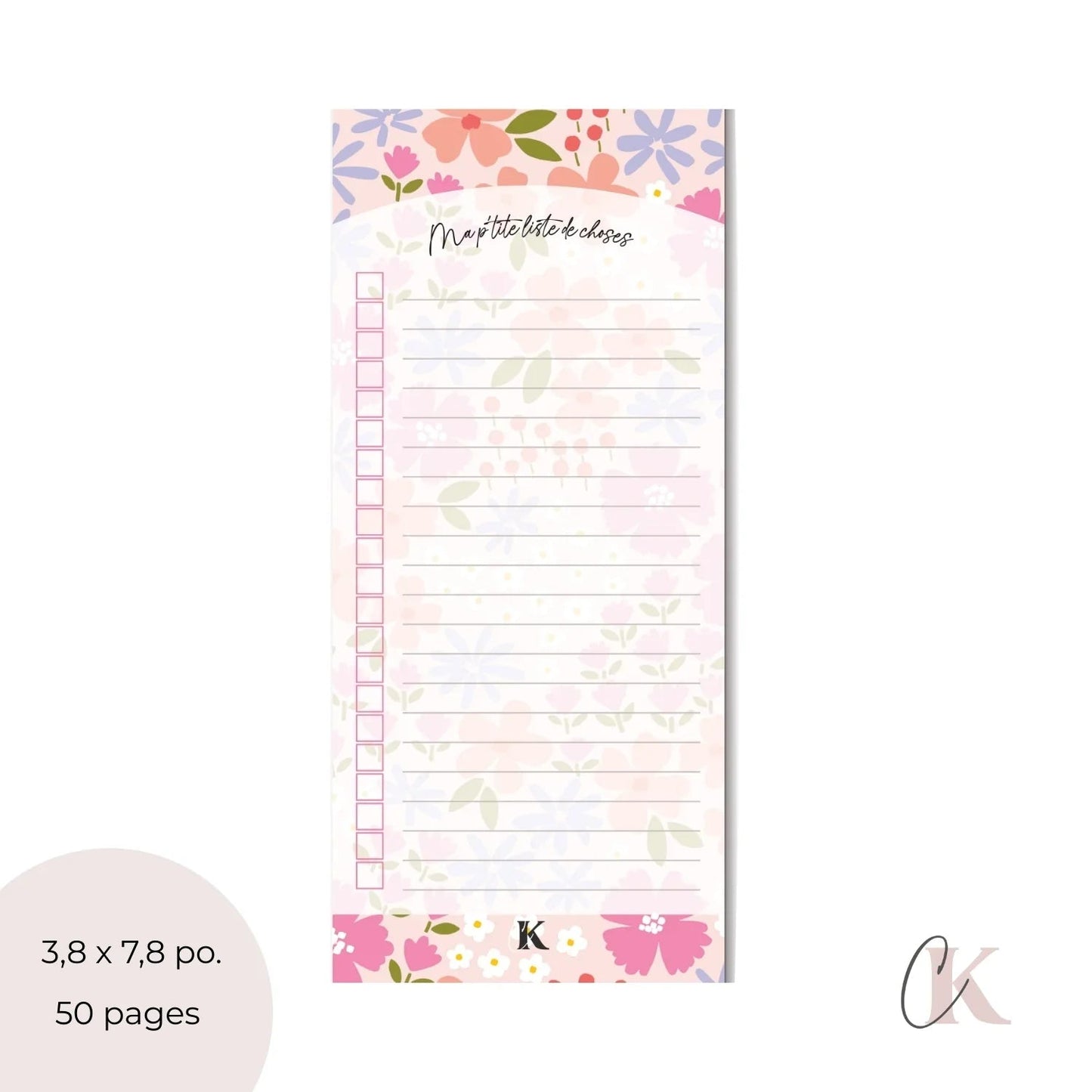 Ensemble de planificateur et blocs - notes | Pop fleuri - Papeterie