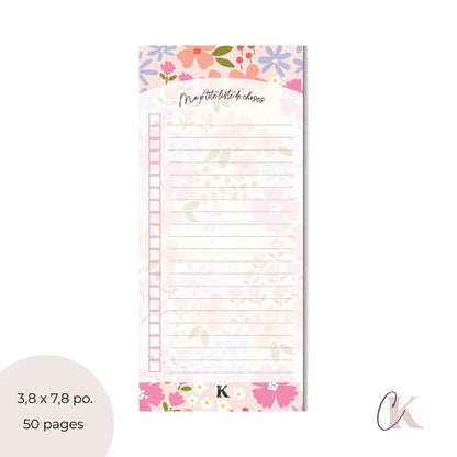 Ensemble de planificateur et blocs - notes | Pop fleuri - Papeterie