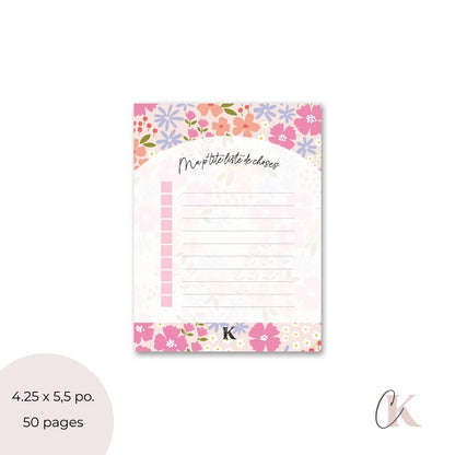 Ensemble de planificateur et blocs - notes | Pop fleuri - Papeterie