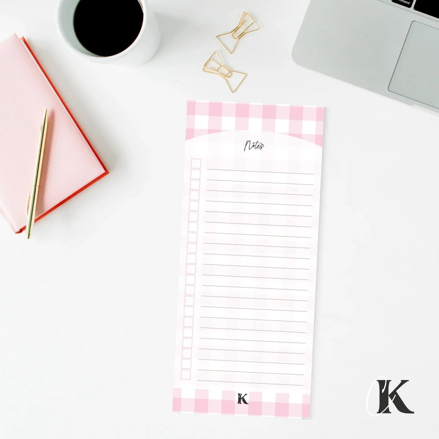 Ensemble de planificateur et blocs-notes | Rétro rose - Papeterie -