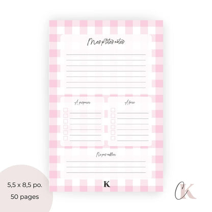 Ensemble de planificateur et blocs-notes | Rétro rose - Papeterie -