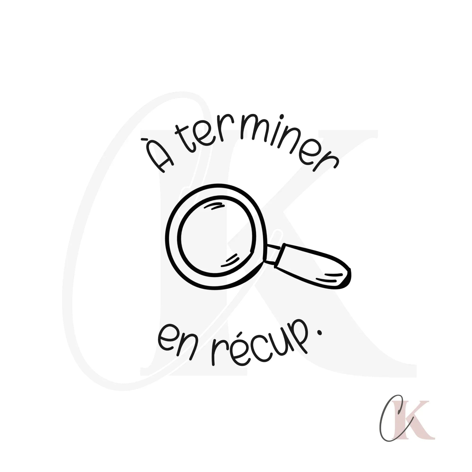 Étampe À terminer en récupération | Ronde 01 - Étampe