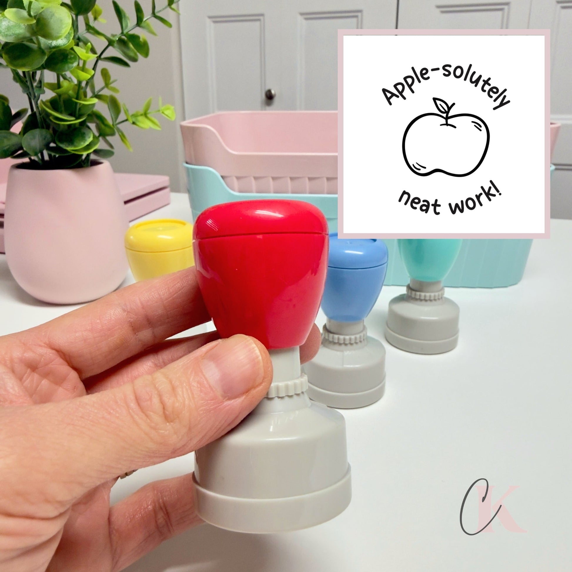 Étampe | Apple - solutely Neat Work Stamp | Ronde 31 - Étampe