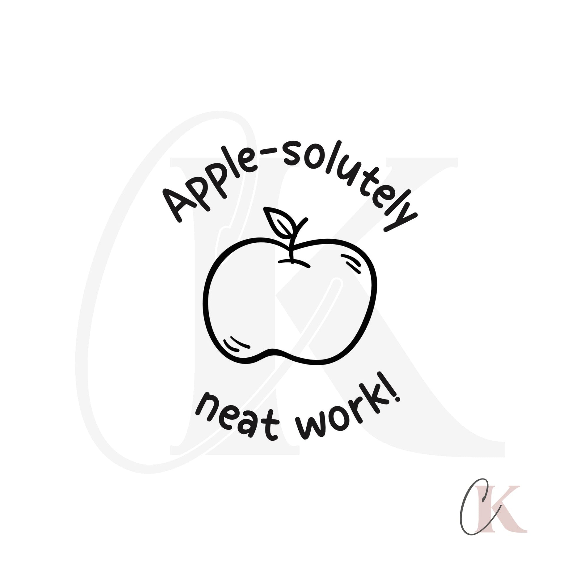 Étampe | Apple - solutely Neat Work Stamp | Ronde 31 - Étampe