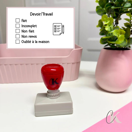 Étampe Devoir/Travail | Rectangle 14 - Étampe