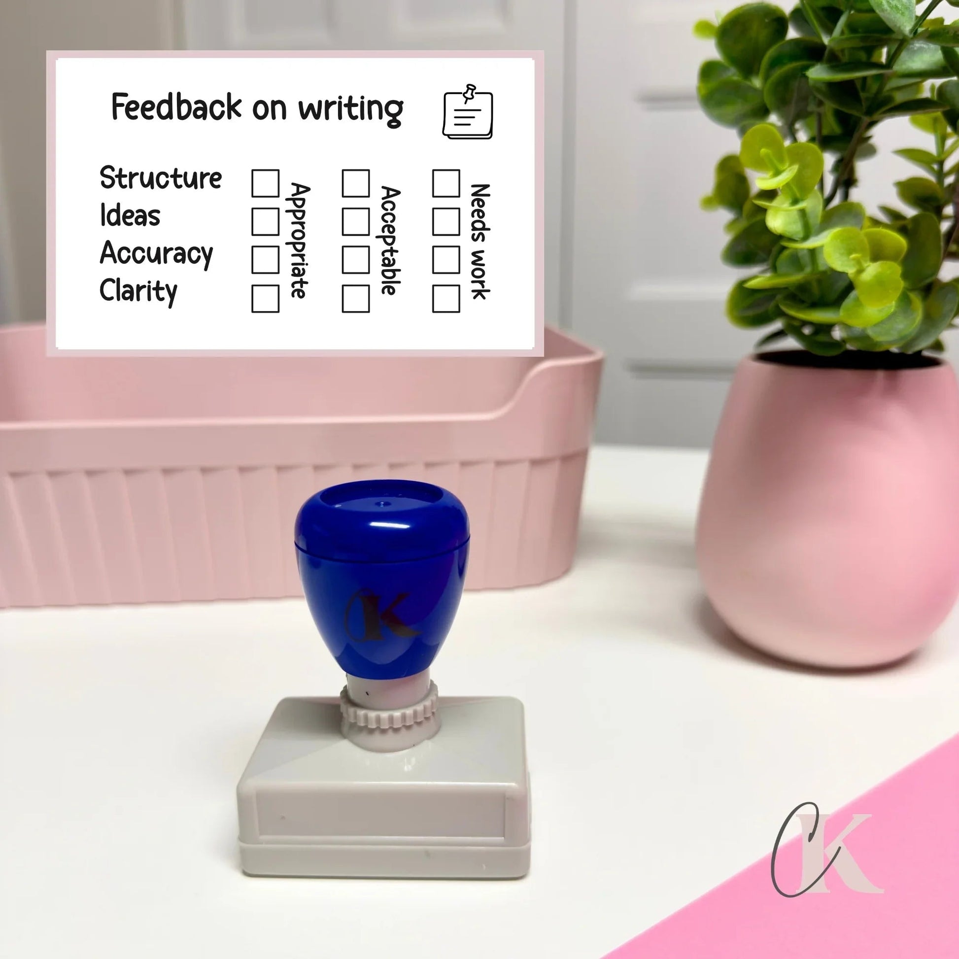 Étampe Feedback on Writing Stamp | Rectangle 07 - Étampe