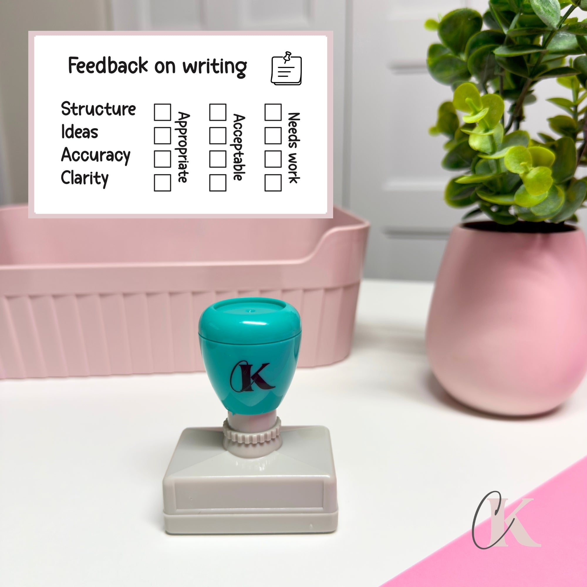 Étampe Feedback on Writing Stamp | Rectangle 07 - Étampe