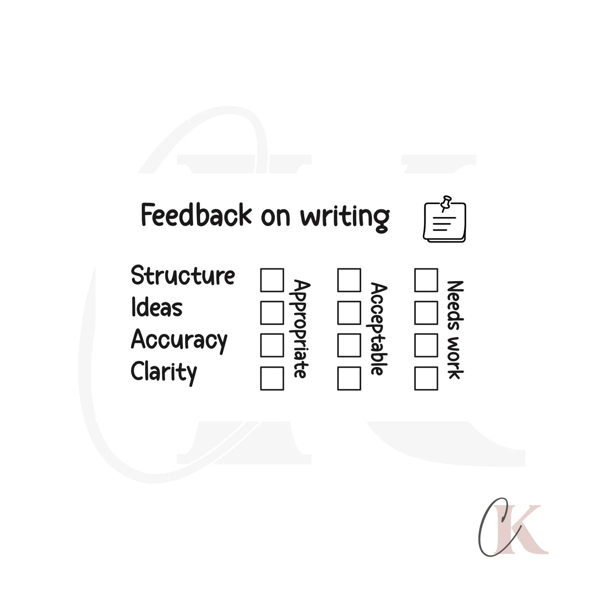 Étampe Feedback on Writing Stamp | Rectangle 07 - Étampe