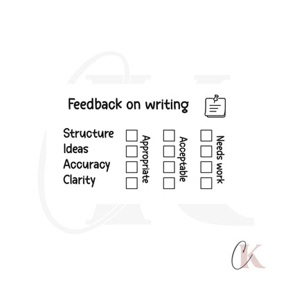 Étampe Feedback on Writing Stamp | Rectangle 07 - Étampe