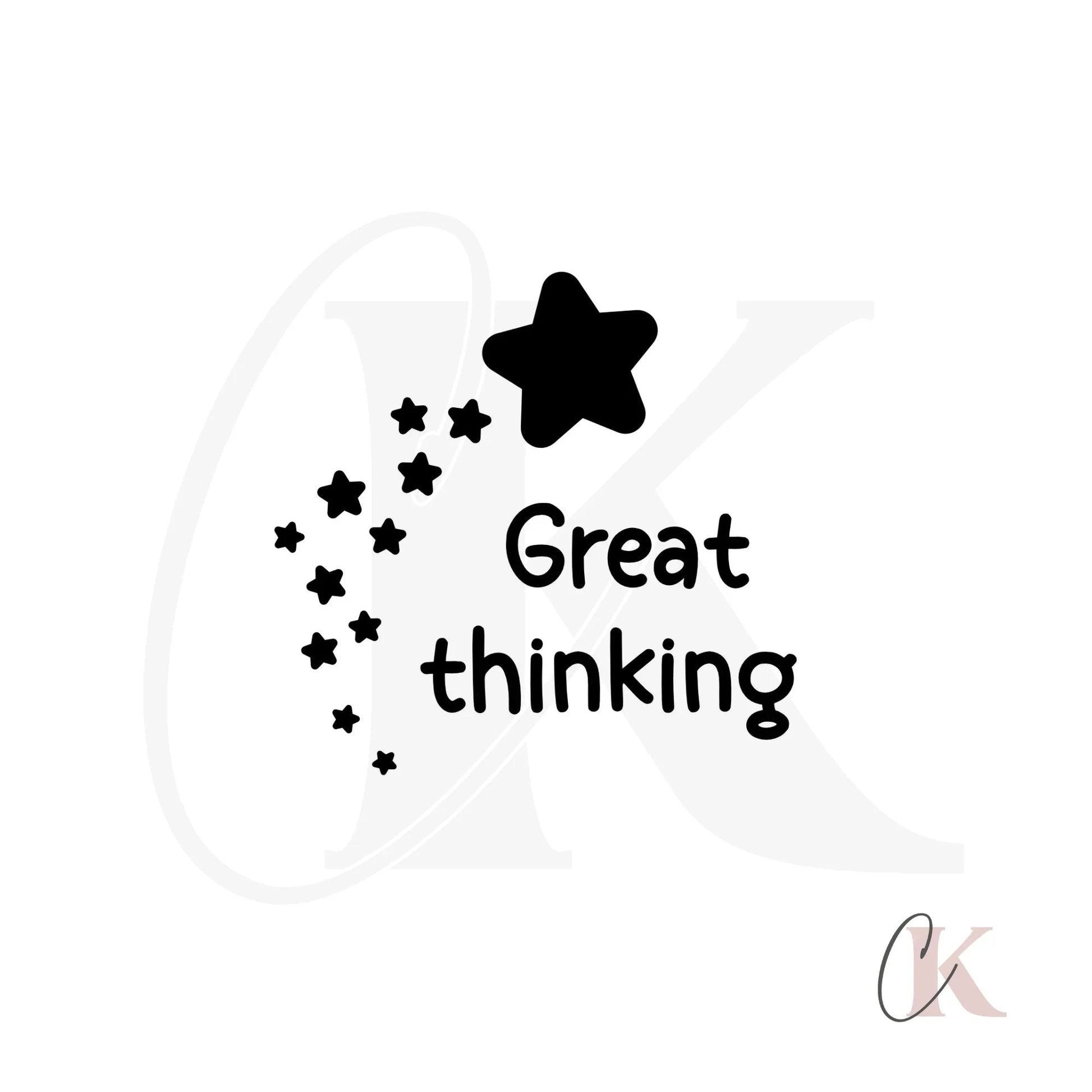 Étampe | Great thinking | Teacher Stamp | Ronde 22 - Étampe