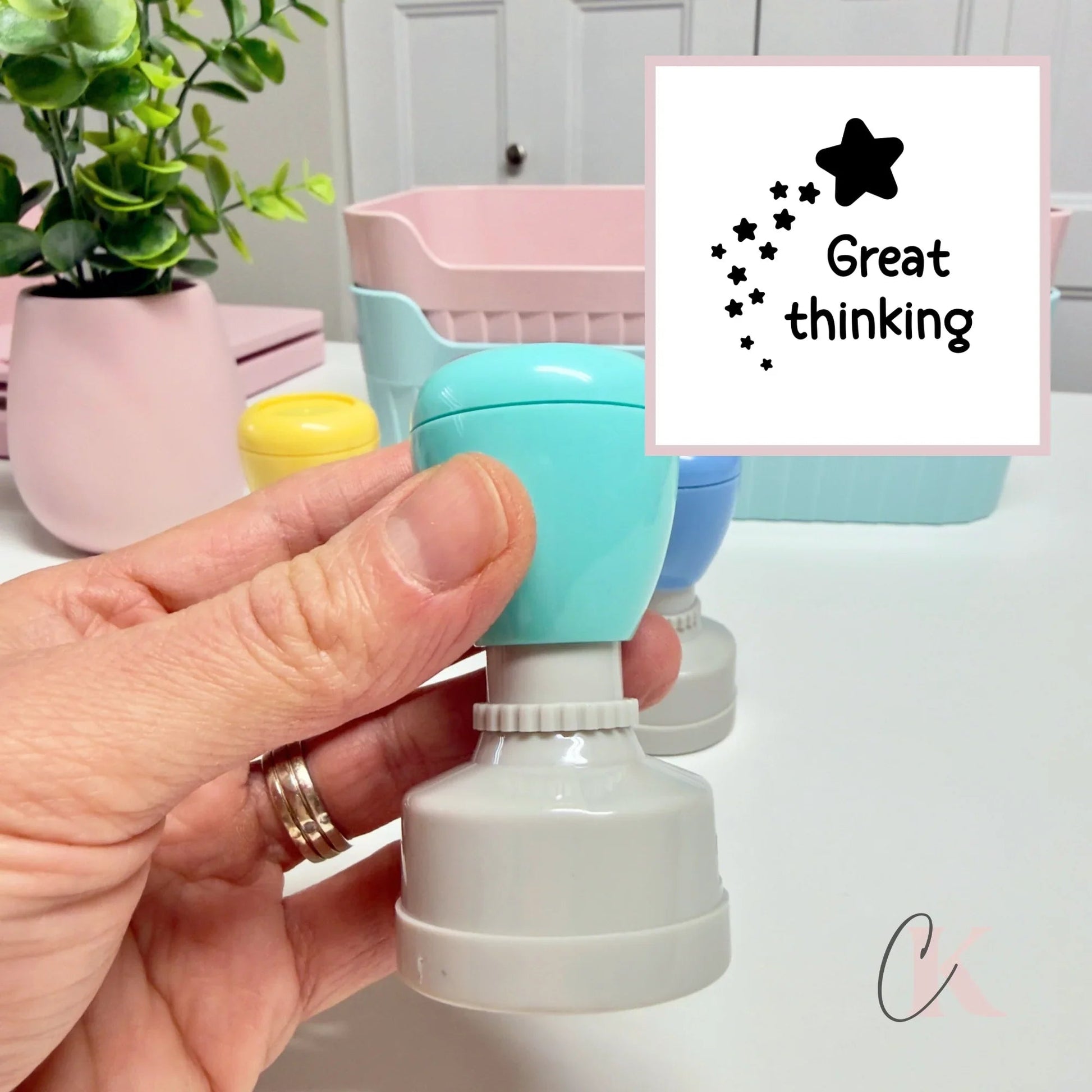 Étampe | Great thinking | Teacher Stamp | Ronde 22 - Étampe