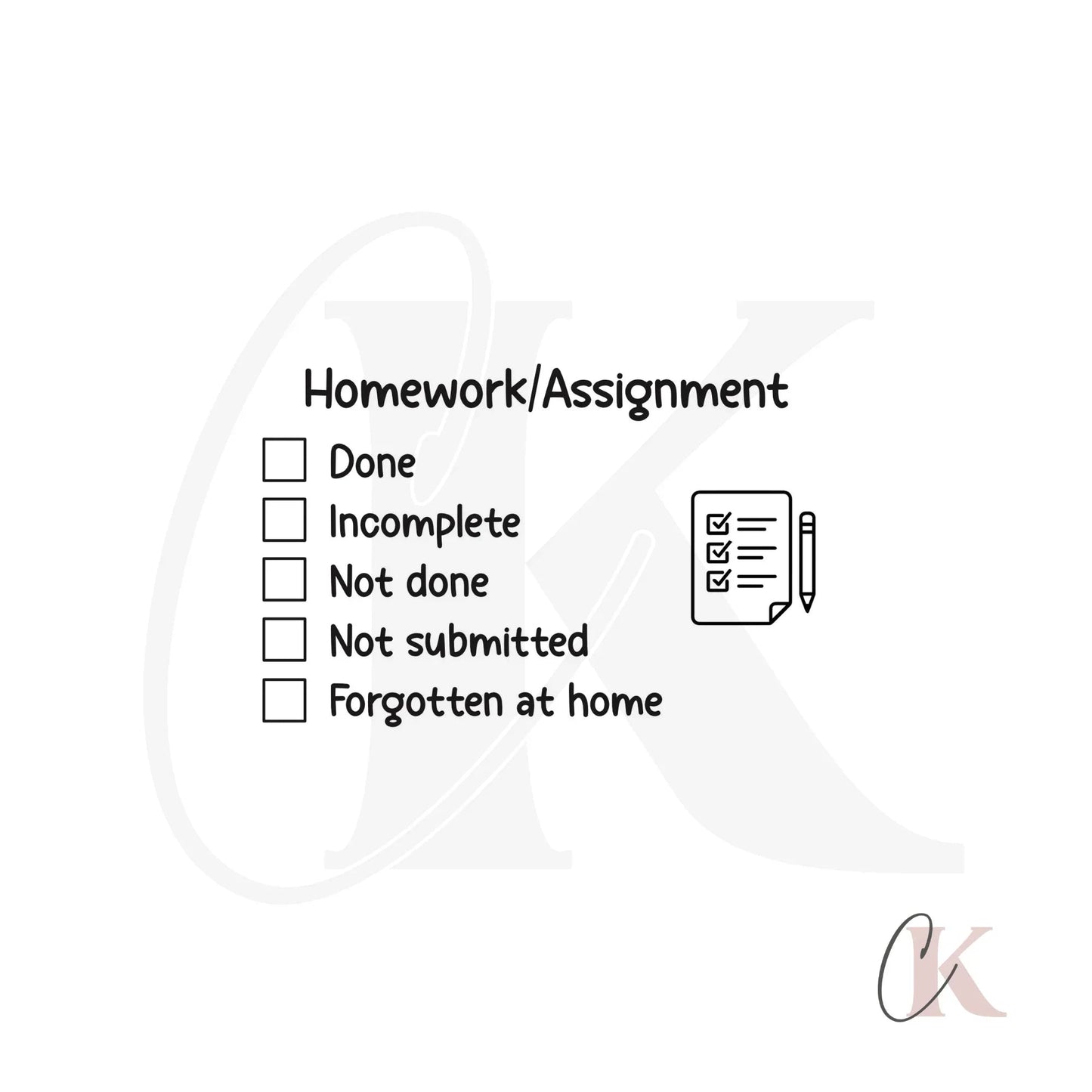 Étampe Homework/Assignment Stamp | Rectangle 13 - Étampe