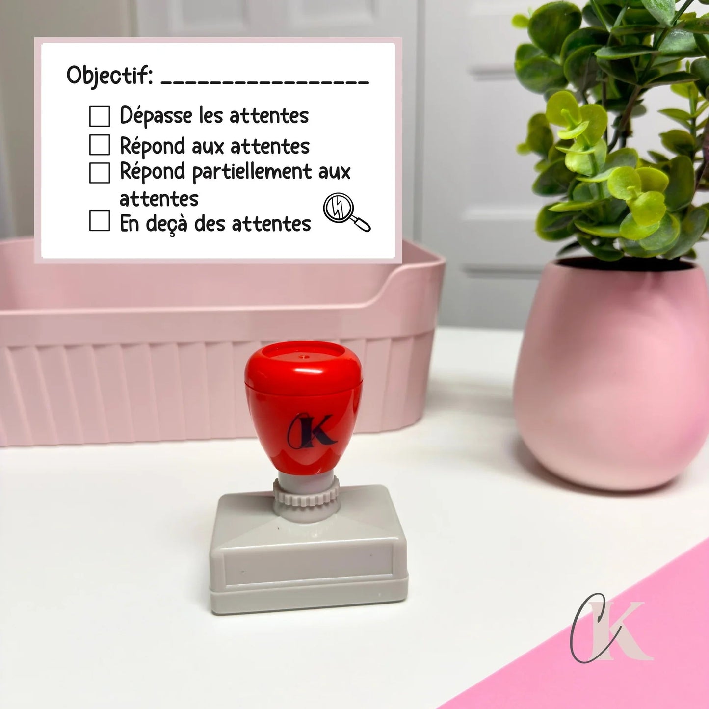 Étampe Objectif/Attentes | Rectangle 20 - Étampe