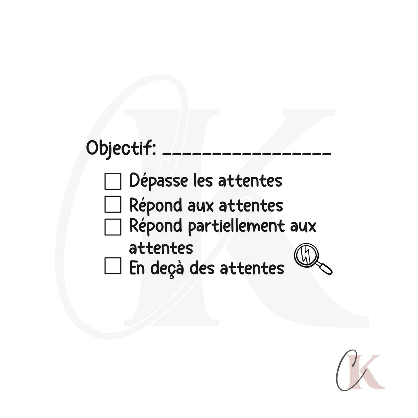 Étampe Objectif/Attentes | Rectangle 20 - Étampe