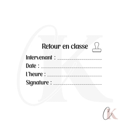 Étampe Retour en classe | Rectangle 11 - Étampe