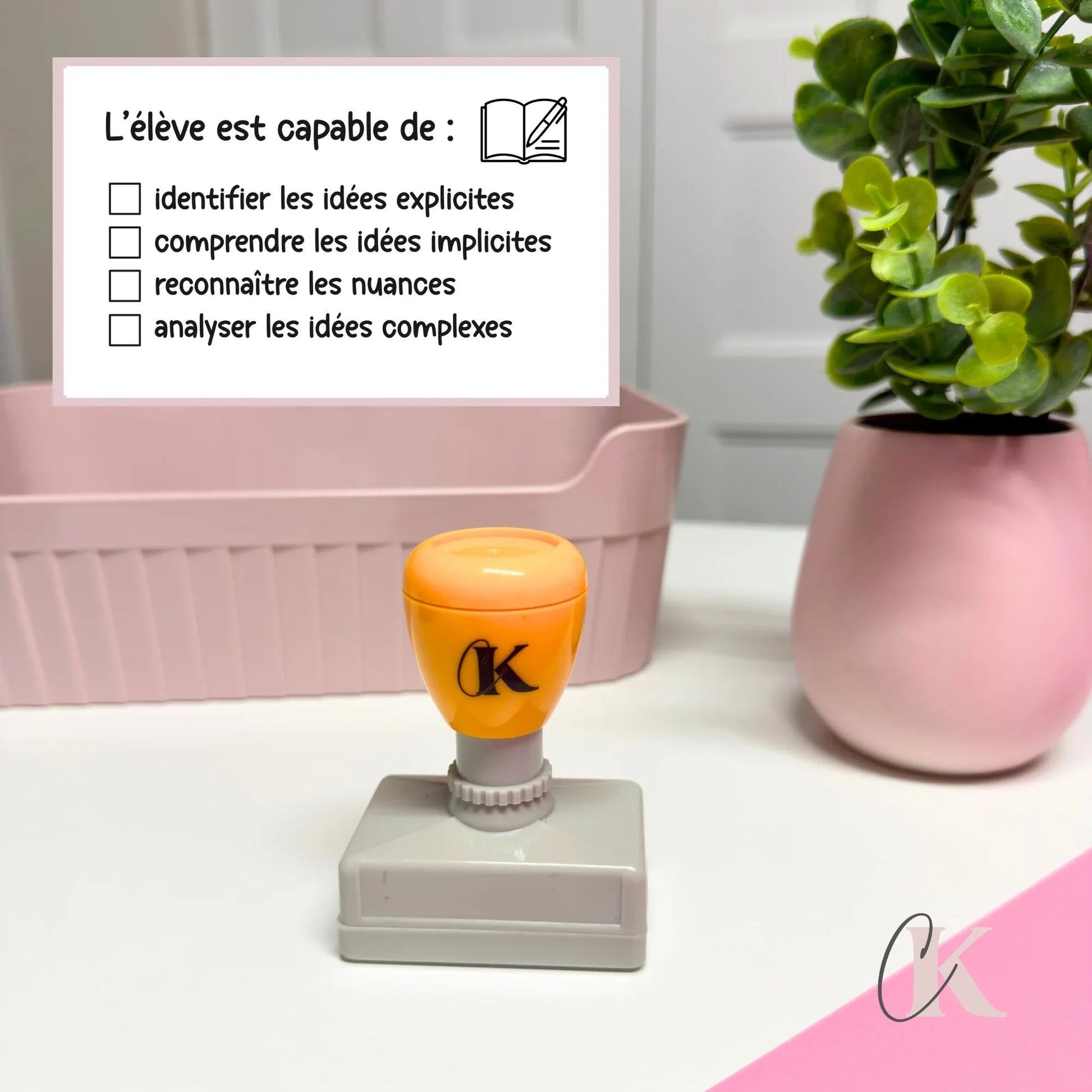 Étampe Rétroaction compréhension de lecture | Rectangle 09 - Étampe
