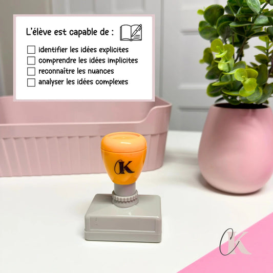 Étampe Rétroaction compréhension de lecture | Rectangle 09 - Étampe