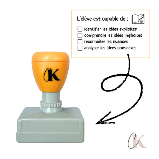 Étampe Rétroaction compréhension de lecture | Rectangle 09 - Étampe