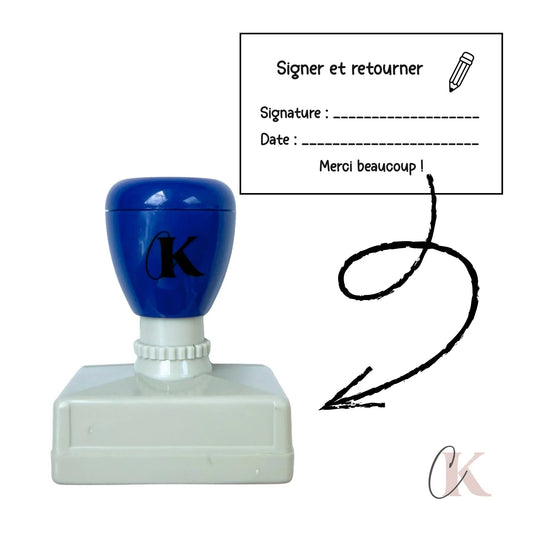 Étampe Signer et retourner | Rectangle 06 - Étampe