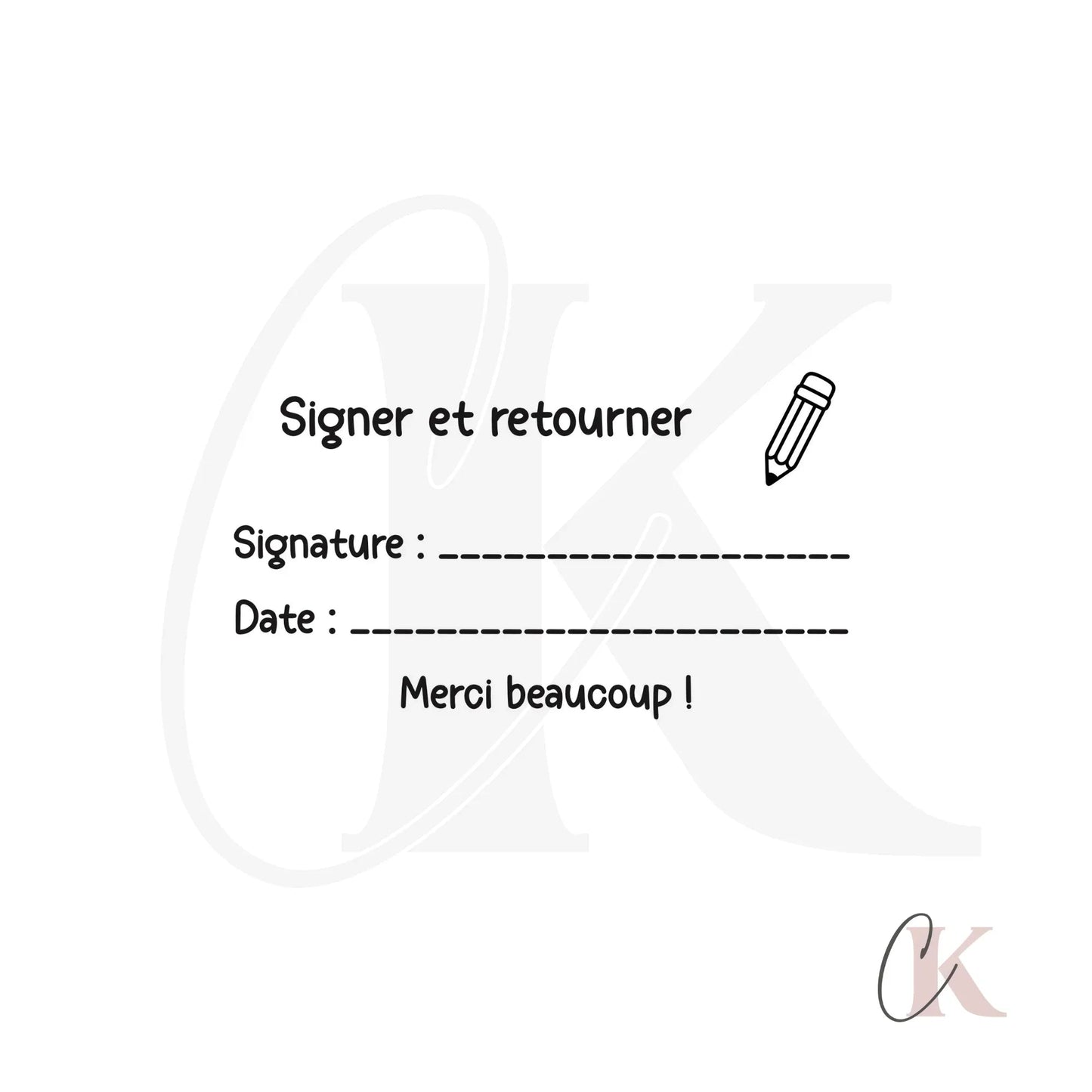 Étampe Signer et retourner | Rectangle 06 - Étampe