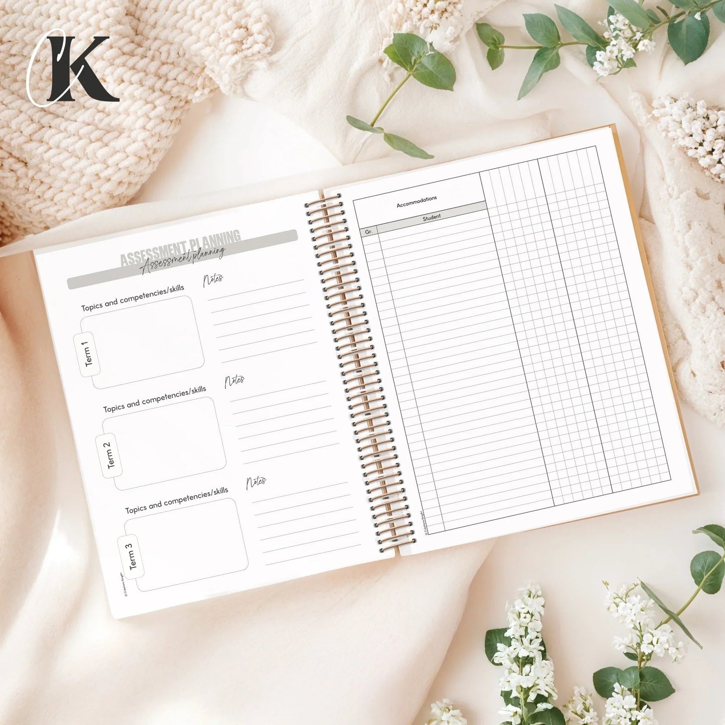 Grade Record Book | Elementary and High School (PDF) - Agendas et planificateurs