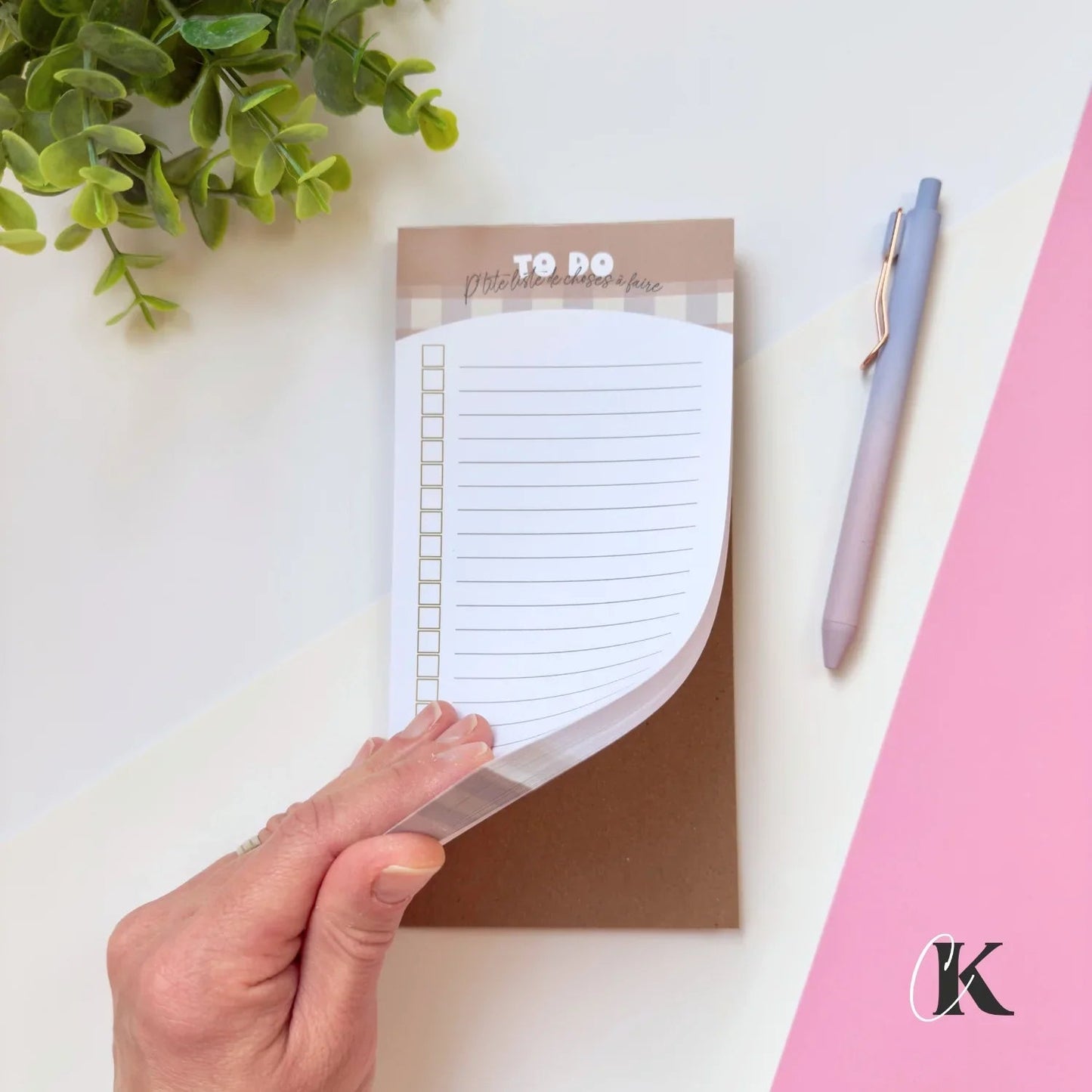 Liste de tâches | Motif Carreaux | Rétro Automne (To do list) - Papeterie