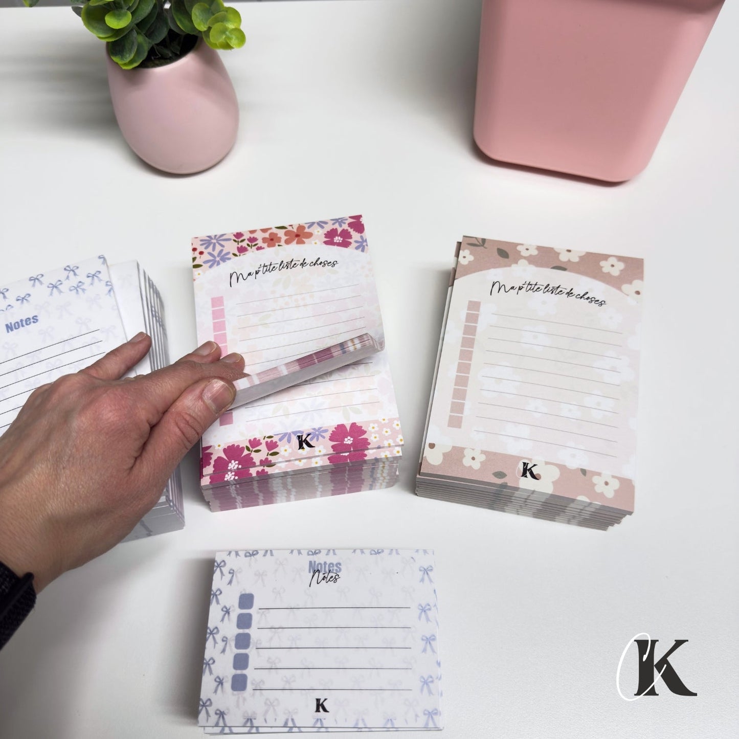 Notes autocollantes liste de tâches | Pop fleuri - Papeterie