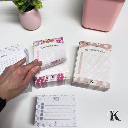 Notes autocollantes liste de tâches | Pop fleuri - Papeterie