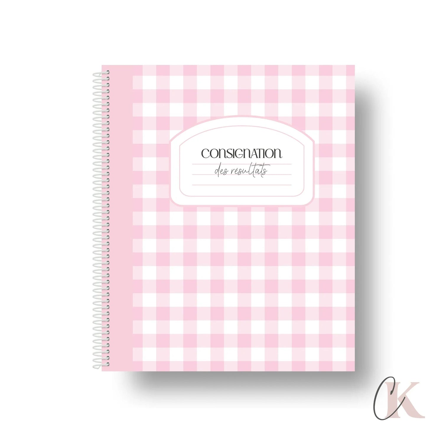 Relevé de notes | Primaire et secondaire | Rétro rose carreaux - Papeterie